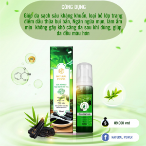 sửa rửa mặt tạo bọt than trà
