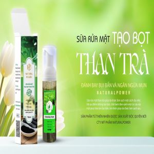 sửa rửa mặt tạo bọt than trà